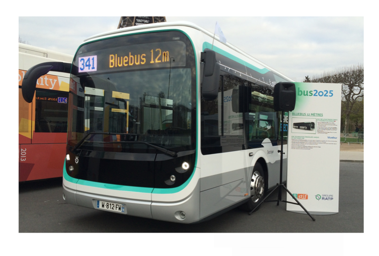 Le bluebus de bolloré inauguration de l'usine de production du bluebus de 12m pour RATP