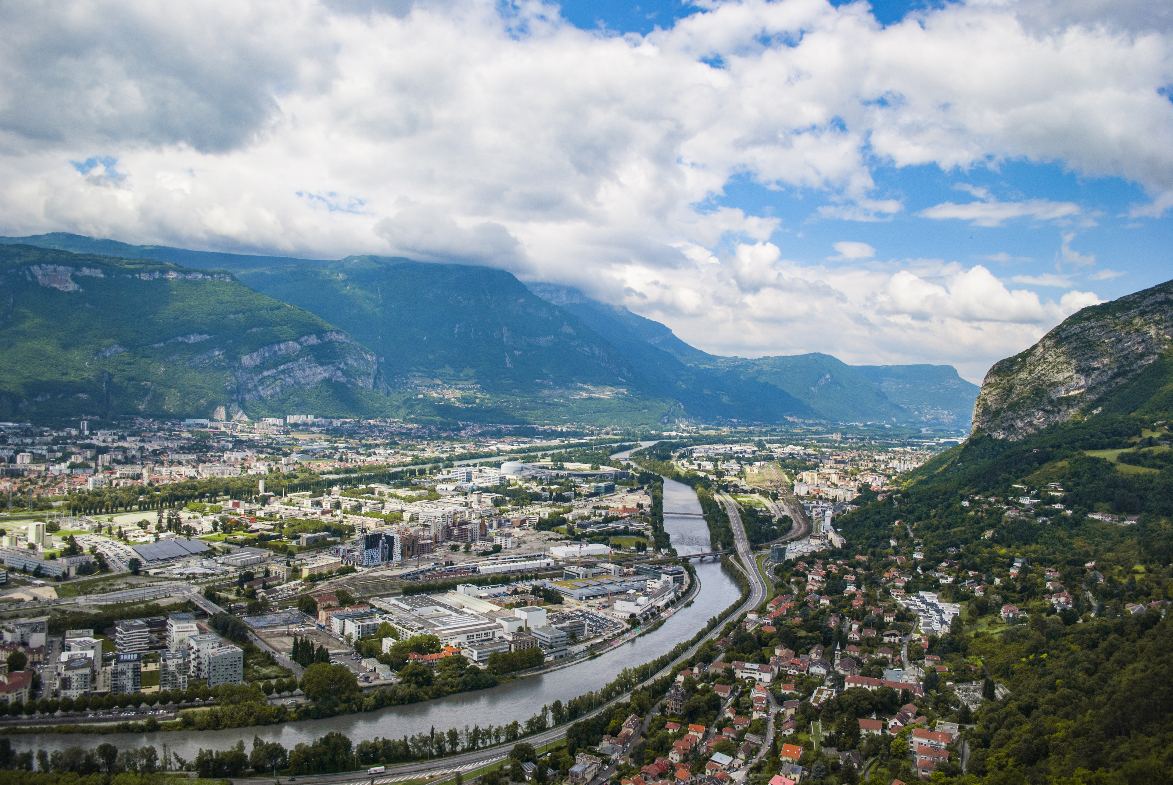 vue aérienne de Grenoble