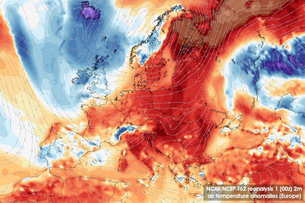 Jour de l'an beau, mois d'août très chaud