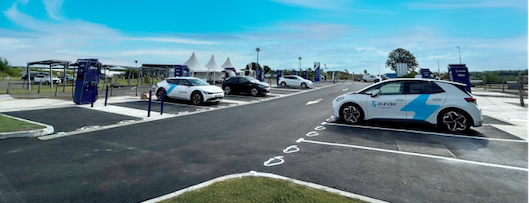 Mise en service des premières stations de recharge ultra-rapide sur l’A63 landes